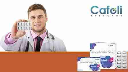 Sultafly 750 Tablet at the best price in the Antibiotic Franchise for Bacterial Infection Treatment.